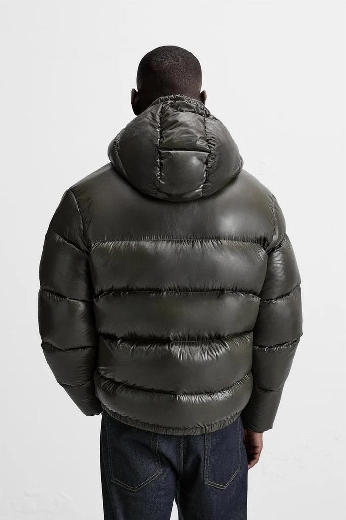 100% Daunen-Pufferjacke