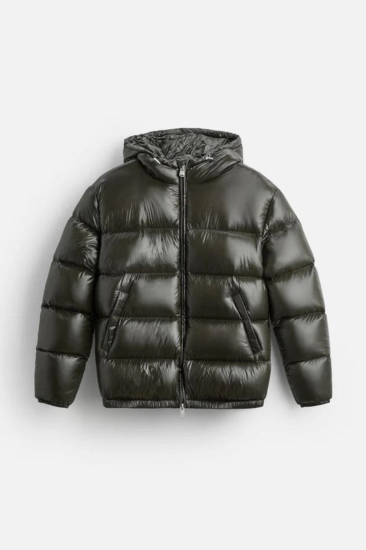 100% Daunen-Pufferjacke