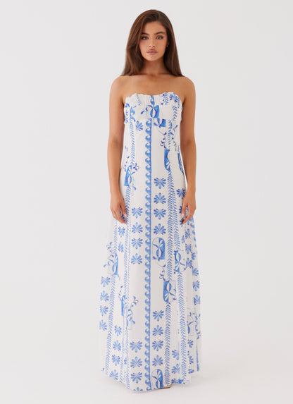 Maxi Dress - Floral Wave