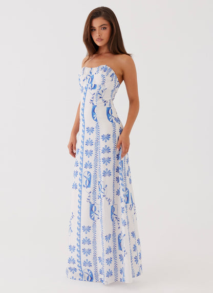 Maxi Dress - Floral Wave