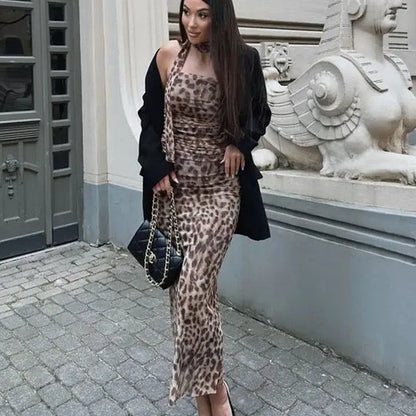 Leoparden Tüll Crop Top